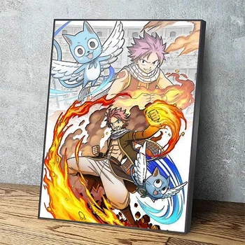 Modulinė Hd Spaudinių Fairy Tail Anime Nuotrauką Karšto Kraujo Anime Namų Puošybai Tapybos Drobės, Plakato Rėmas Sienos Meno Kambarį