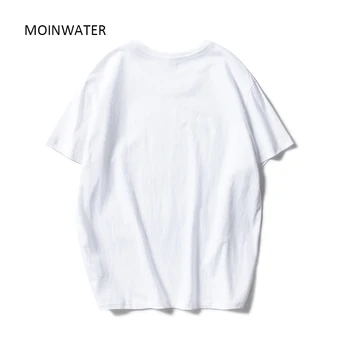 MOINWATER 2020 m. Naujas Gėlių Spausdinti T marškinėliai Moterims Balta Juoda Medvilnės Aukščiausios Moterų Atsitiktinis Mados trumpomis Rankovėmis Vasarą Tees MT19139