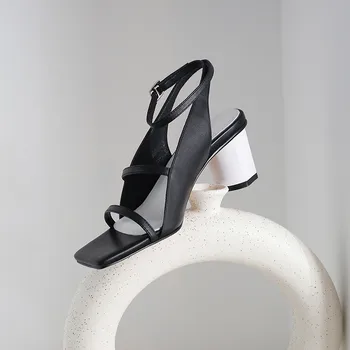 MoonMeek 2020 naują atvykimo mados moterų sandalai aukščiausios kokybės natūralios odos batus moteris, paprasta, patogu vasaros sandalai