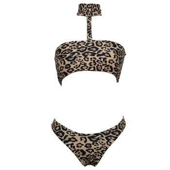 Moterų Bikinio Rinkinys Leopardas Spausdinti Bikini Apynasrio Maudymosi Kostiumėlį Nustatyti Maudymosi Kostiumėliai Moterims Aukšto Juosmens Bikini Maudymosi Kostiumą Ropa De Ba O Para Mujer
