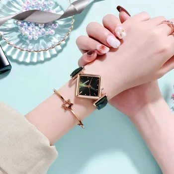 Moterų Laikrodžiai Gadyson Aptakus Minimalistinė Geometrinių Aikštėje Gradientas Matinis Ponios Laikrodis Kvarcinis Mados Suknelė Žiūrėti Reloj Mujer