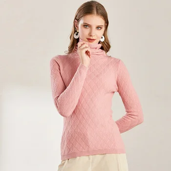 Moterų megztinis kašmyro megztinis prarasti plius dydis su ilgomis rankovėmis megztiniai megztinis rudenį ir žiemą, trumpas, aukštas kaklas kašmyras bazės