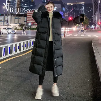 Moterų Parkas 2020 Naujas Žiemos Korėjos Ilgai Stiliaus Parduoti Storio Moteriška Striukė
