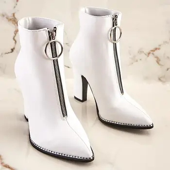 Moterų žiemos sniego non-slip batų baltas šiltas, patogus, stilingas odinis 2020 vandeniui storio vienintelis kulniukai rudenį patogus naujas