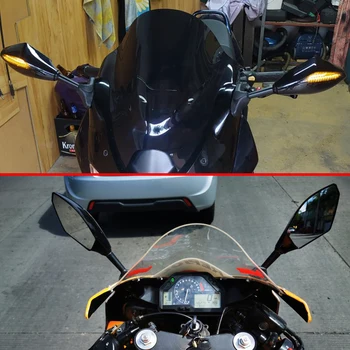 Motociklo Lauktuvės Prijungti galinio vaizdo Veidrodėliai LED Posūkio Signalo Indikatorius Triumfas TT600 Trofėjus 1200 Yamaha FZ6 Honda CBR 250 900 RR