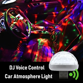 Multi Color USB LED Automobilio Salono Atmosfera, Šviesos Audi Q3 audi Q5 SQ5 Q7 A1 A3 A4, A4L A5 A6 A6L A7 A8 S5 S6 S7