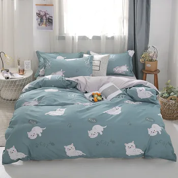 Namų-Animacinių filmų kiaulių lovos užvalkalai mielas gyvūnų patalynės komplektas antklode padengti nustatyti lova lapas antklodė padengti vaikas oranžinė rožinė piggy karalius, karalienė