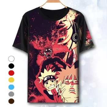Naruto Anime 3d marškinėliai vyrams aukštos kokybės Vasarą Viršų trumpomis Rankovėmis Streetwear Juokinga t marškinėliai Atsitiktinis Harajuku Medvilnės Marškinėliai Homme