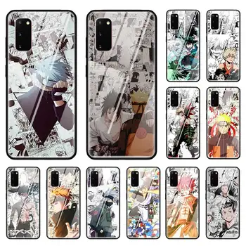 Naruto Kakashi Stiklo Atveju, Samsung Galaxy S20 FE S21 S10 S9 Plus S8 Telefono Coque 20 Pastaba Ultra 5G 9 10 Lite Fundas Anime Rubisafe