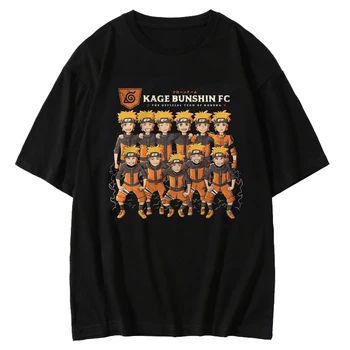 Naruto vyriški Marškinėliai Juokingas Anime, Cool Marškinėliai Japonų Animacinių filmų Minkštas Berniukai Mergina T-Shirt Harajuku Paauglių, O kaklo Atsitiktinis Viršų Tees