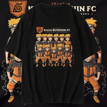 Naruto vyriški Marškinėliai Juokingas Anime, Cool Marškinėliai Japonų Animacinių filmų Minkštas Berniukai Mergina T-Shirt Harajuku Paauglių, O kaklo Atsitiktinis Viršų Tees