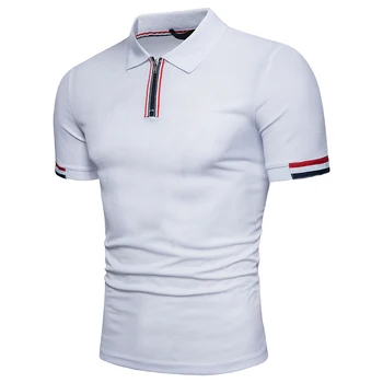 Naujas 2018 metų vyras plonas, T-marškinėliai, Topai prekės atsitiktinis vasaros užtrauktuko dizainas, kvėpuojantis Medvilnės trumpomis rankovėmis Marškinėliai vyrams slim ES didelio dydžio