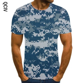 Naujas 3D kamufliažas atspausdintas t-shirt vyriški trumpomis rankovėmis T-shirt prekės viršų T-Shirt Juokinga T-shirt Azijos dydis