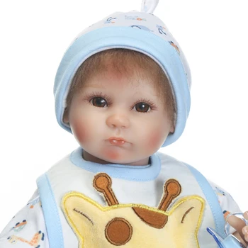 Naujas atvykimo 16inch Rankų darbo Silikono vinilo žavinga Tikroviška bamblys Kūdikių Bonecas mergina kid baby lėlės reborn menina de silikono