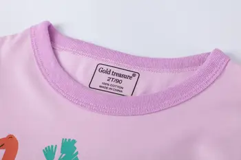 Naujas Atvykimo Gyvūnų Spausdinti Rudenį Mergaičių Mados Karšto Pardavimo Kūdikių T Shirts
