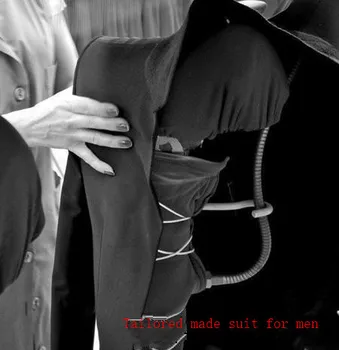 Naujas atvykimo Užsakymą Jaunikis Vestuvių kostiumai sidabro Ivoly pasiekė atvartas Tuxedos Groomsmen vyrų kostiumai prom ( striukė+Kelnės+liemenė+kaklaraištis)