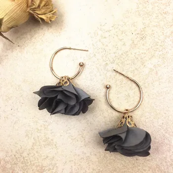 Naujas audinys gėlių auskarai, pakabukas 2018 bižuterijos vario žiedas korėjos auskarai oorbellen mados šalies mergina gimtadienio dovana