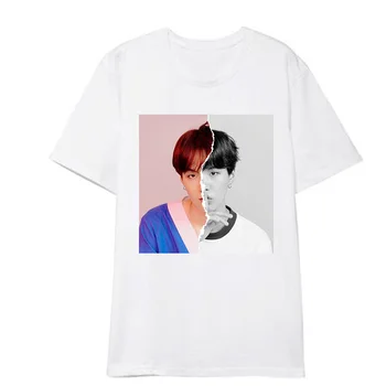 Naujas korėjos Mados Kpop T-shirts RM Hip-Hop Marškinėlius Vyrų/moterų trumpomis Rankovėmis Tee Marškinėliai Femme Harajuku Streetwear Marškinėliai Vasaros Viršūnes
