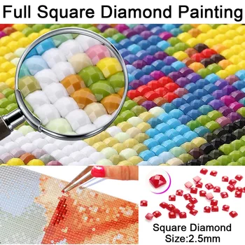 Naujas kvadratiniu Diamond 5D 