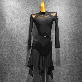 Naujas Lotynų Šokių Suknelė Tiktų Moterys Šalis Šokių Drabužiai Salsa Šokio Kostiumų Flamengo Tango Šokių Suknelė Drabužius Konkurencijos Lotynų Suknelė