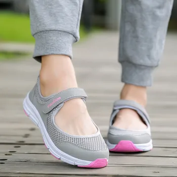 Naujas Moterų Sveika vaikščioti Pėsčiomis vasaros Lauko Tinklinio Kvėpuojantis priešslydžio sistema bėgiojimo batus, lengvas, Minkštas padas Sportbačiai Butai Dovana