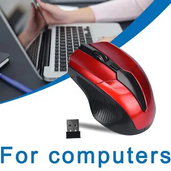 Naujas Pelės Karšto Parduodant Aukštos Kokybės 2.4 GHz Pelė Optinė Pelė Bevielis USB Imtuvas PC Kompiuteris, Wireless Nešiojamas Pristatymas