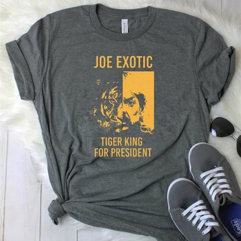 Naujas Unsex Joe Egzotinių Prezidento marškinėliai Joe Egzotinių Marškinėliai Juokinga Tigras Karalius GraphicTee Carole Tai Padarė marškinėlius