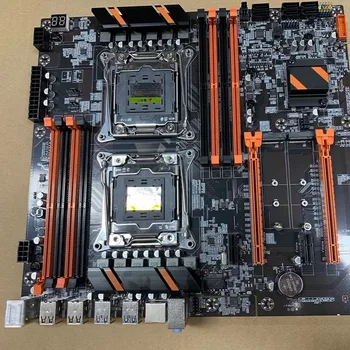 Naujas X99 Dual Kompiuterio Plokštę LGA2011 CPU RECC DDR4 Atminties Valgyti Vištienos Žaidimą Plokštė