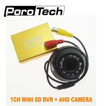 Naujausias 1080P 1CH Mobiliojo DVR Su 1PC 1080P HAINAUT kamera, Vaizdo Stebėjimo Sistemos, Automobilių vaizdo įrašymo Rinkiniai mini transporto priemonių DVR