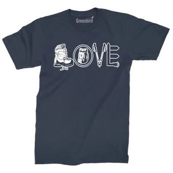 Naujausias 2019 Vyrų T-Shirt Mados Meilės T-Shirt Pėsčiųjų Lauko Ežero Telšių Miškų Kempingas Kalnų Vasaros Medvilnė Tee Spausdinti Marškinėliai