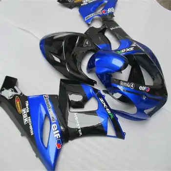 NAUJI KARŠTO mėlyna juoda Nemokamų užsakymą Purvasargiai Motociklo 2005 2006 zx6r 05 06 Ninja 636 naujas lauktuvės rinkiniai