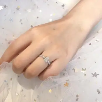 Naujos Mados Kristalų Dalyvavimas Projektavimo Karšto Parduoti Žiedus Moterims AAA Balta Kubinis Cirkonis elegantiškas žiedai Moterų Vestuvių papuošalai