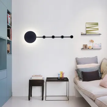 Naujos Postmodernios paprasta kūrybos sienos šviesos diodų (led) miegamojo lovos apdailos Šiaurės dizaineris kambarį koridoriaus viešbutis sieniniai šviestuvai