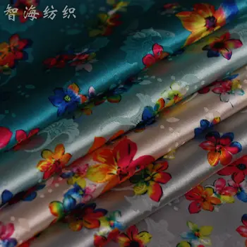 Naujų pavasario ir vasaros poliesterio pluošto elastinga suknelė cheongsam sijonas mados skaitmeninis spausdinimas žakardo audinio audinio