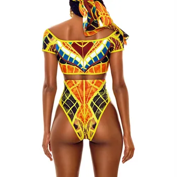 Naujų Vietinių maudymosi Kostiumėliai Moterims, Folk-custom Bikini Stumti Iki 2020 M. Afrikos Totem Bikini Komplektas Aukšto Juosmens Swimsuit Moterys Monokini Mujer