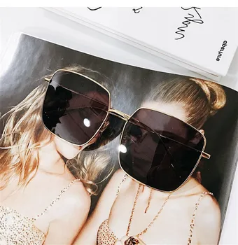 Negabaritinių aikštė akiniai nuo saulės moterims 2018 tendencijos produktai, didelis didelis ponios mados saulės akiniai oculos de sol feminino uv400