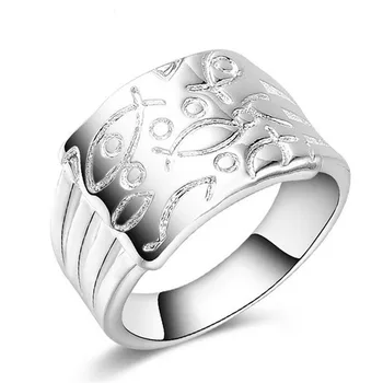 Nemokamas pristatymas naujos karšto sprogo s mados madinga asmenybės projektavimas, dizainas žiedas 925 sidabro žiedas # 127