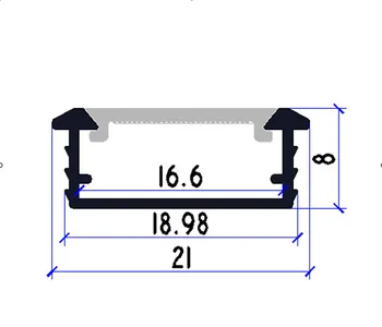 Nemokamas Pristatymas Naujos Konstrukcijos Karšto pardavimo Plokščias Plonas Dydžio LED Linijinės aliuminio profilis su PC padengti ir Dangteliai