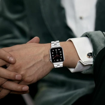 Nerūdijančio Plieno, Apple Watch Band 42mm 44mm Pakeisti IWatch Dirželis Metalo Diržo Žiūrėti Juosta 44mm 40mm