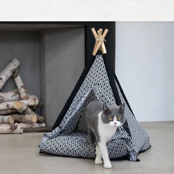 Nešiojamų Pet Palapinę, Šunį Namo kačiukas Namas Skalbti Mažylis Cat Indoor Outdoor Būdos Nešiojamų Urvas su Motina katė lova