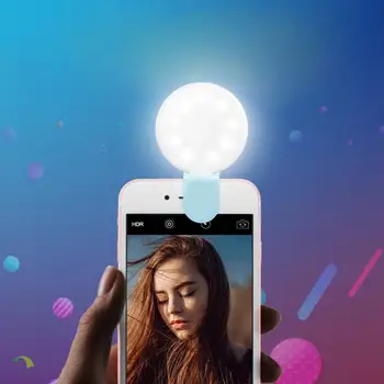 Nešiojamų Selfie Žiedas Šviesos diodų (LED) Žiedo Išmanųjį telefoną Įrašą Apie 