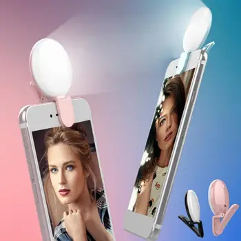 Nešiojamų Selfie Žiedas Šviesos diodų (LED) Žiedo Išmanųjį telefoną Įrašą Apie 