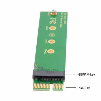 NGFF M-key NVME AHCI SSD su PCI-E 3.0 1x x1 Vertikalus Adapteris XP941 SM951 PM951 960 EVO SSD