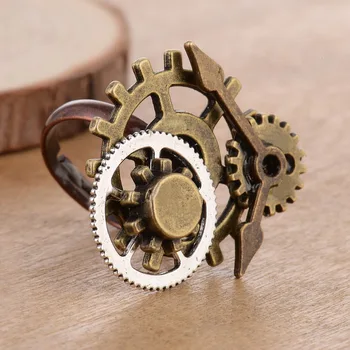 Nuostabus Dizainas, 30*25mm Paviršiaus Įvairių Pavaros Komponentai ir Laikrodžio Rodyklė Steampunk Žiedas Priedų