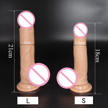 Oda atrodo Realus Didelis Dildo Su siurbtuko Sekso Žaislai Moters Lyties Produktai, Naujos Medžiagos Gaidys Masturbacija Įrankis