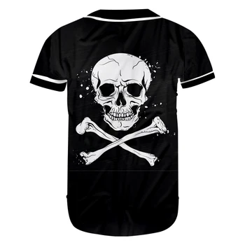 OGKB Mens Mygtukai Undershirt Homme 3d Spausdinimo Skeleto Kaulų T-shirts Streetwear Marškinėliai, Hip-Hop Užsakymą Beisbolo 5xl