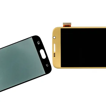 OLED LCD Ekranas SAMSUNG Galaxy S6 G920 SM-G920F G920F G920FD LCD Ekranas Jutiklinis Ekranas skaitmeninis keitiklis Asamblėjos Pakeitimo Dalis