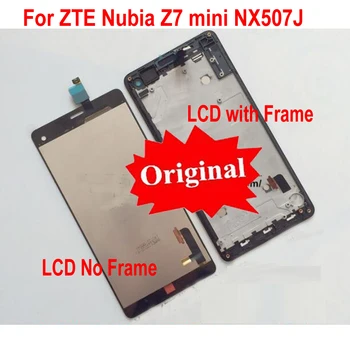 Originalus Geriausia Stiklo Skydelis LCD Ekranas Jutiklinis Ekranas skaitmeninis keitiklis mazgas, ZTE Nubija Z7 mini NX507J Telefono Jutiklis Dalys