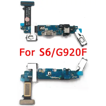 Originalus USB Mokestis Valdybos Samsung Galaxy S6 Krašto Apmokestinimo Uosto G925F PCB Doko Jungtis, Flex Kabelis atsarginės Dalys