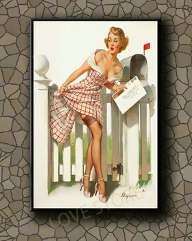 P087 Derliaus Gražus Pin-up Girl Klasikinis Nuotrauką 206 Šilko Audinys plakatus Dekoro Patalpų Dažymas Dovana